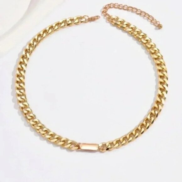 14K Gold-Filled Chain Link Choker - Picture 3 of 3